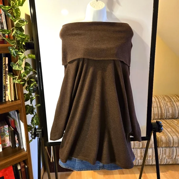 NWOTs, Inc. International Grey 3/4 Dolman Sleeve Cowl Neck Sweater Size XL - Picture 6 of 14